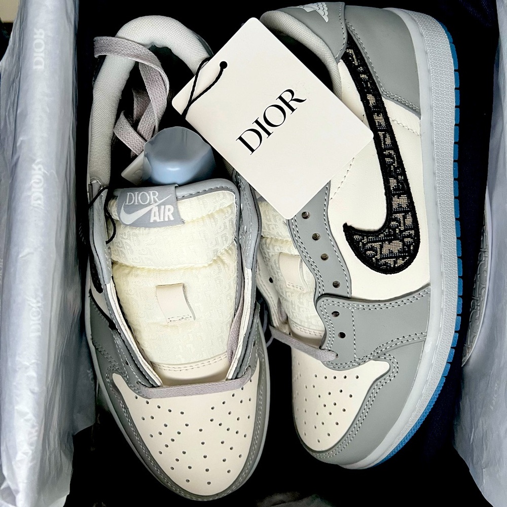 DIOR JORDAN 1 RETRO LOWS NEVER WORN - Picture 1 of 10